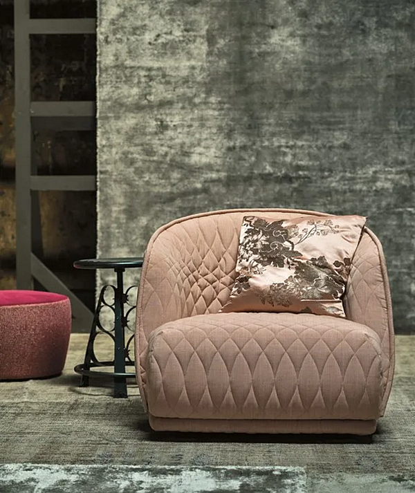 Fauteuil en tissu avec accoudoirs Moroso Redondo usine Moroso de l'Italie. Foto №2