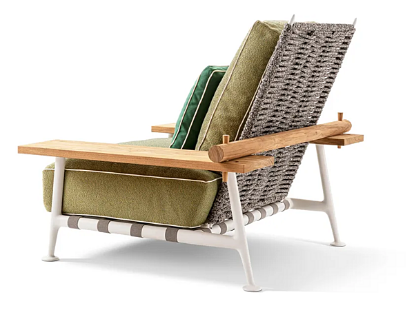 Fauteuil de jardin avec accoudoirs en matériau naturel CASSINA 239 FENC E NATURE usine CASSINA de l'Italie. Foto №2