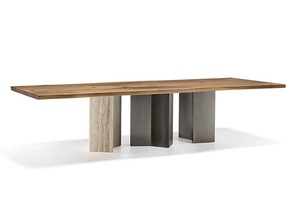 Table rectangulaire en bois massif Vero ESA Mix ARTE BROTTO L620, ESA MIX usine Arte Brotto de l'Italie. Foto №1