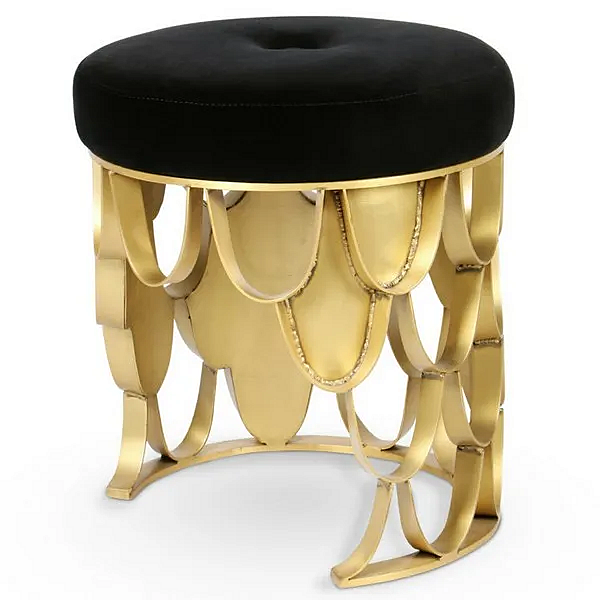 Tabouret bas rembourré en tissu Koi BRABBU usine BRABBU de l'Italie. Foto №3