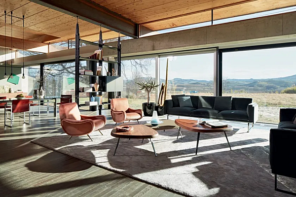 Canapé d'angle en tissu CASSINA collection 8 202, 203 usine CASSINA de l'Italie. Foto №7