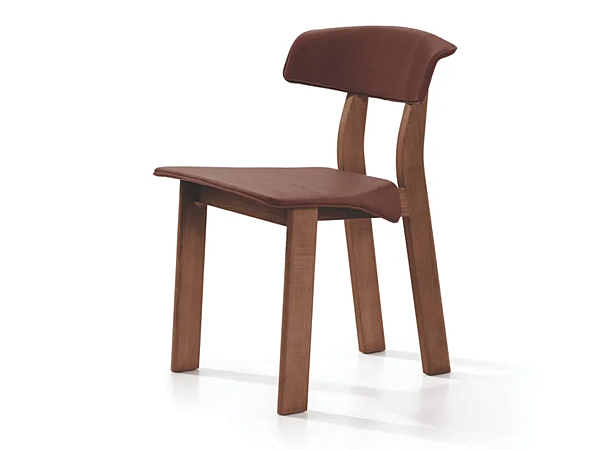 Chaise en bois à dossier ouvert et ailes arrière CASSINA usine CASSINA de l'Italie. Foto №3