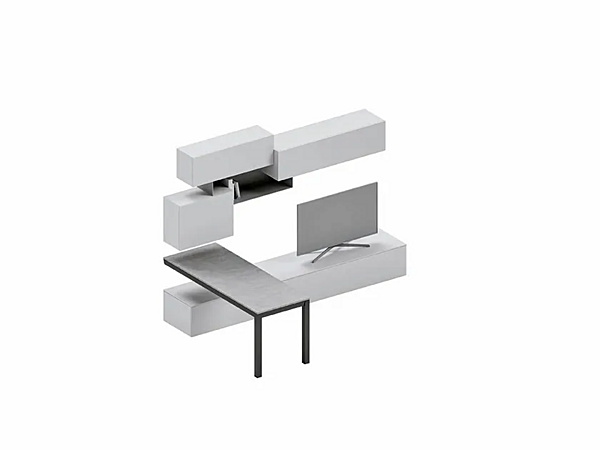 Table extensible en verre satiné SPACE SEDIT usine SEDIT de l'Italie. Foto №14