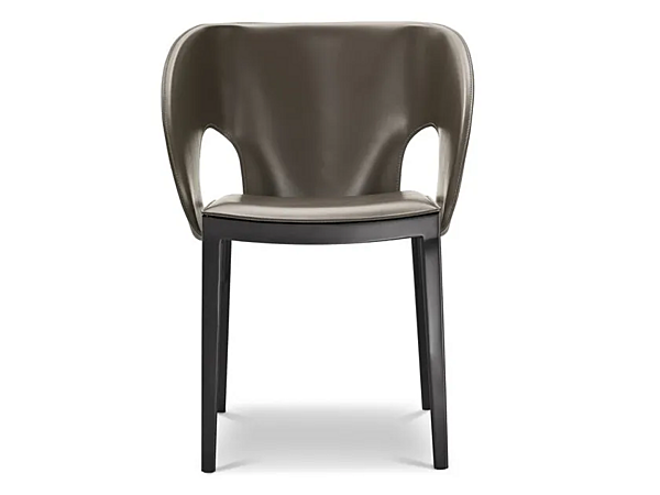 Fauteuil en cuir tanné avec accoudoirs Voile i 4 Mariani usine i 4 Mariani de l'Italie. Foto №7