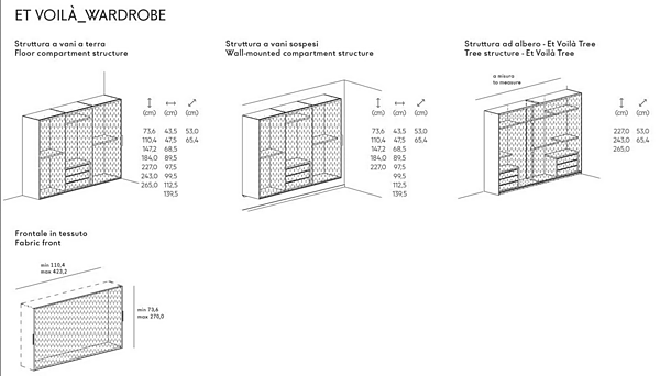 Garde-robe en tissu modulable LAGO Et Voilà 1175 1175 usine LAGO de l'Italie. Foto №2