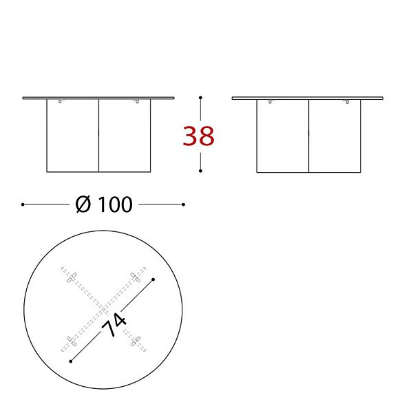 Table d'appoint ronde en PMMA pour jardin Belt Air VARASCHIN usine VARASCHIN de l'Italie. Foto №20