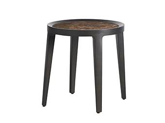 Table d'appoint ronde en frêne avec plateau en marbre Potocco Spring 841 TBC 841/TBC