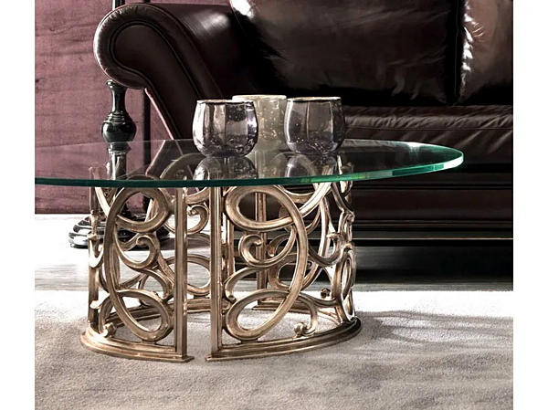 Table basse ronde en verre Flora CORTEZARI 224-VT2 usine CORTE ZARI de l'Italie. Foto №1