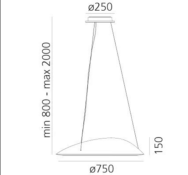 Suspension LED en PMMA Ameluna Artemide 1401010app usine Artemide de l'Italie. Foto №5