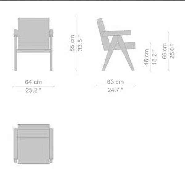 Chaise en tissu avec accoudoirs CASSINA Committee usine CASSINA de l'Italie. Foto №9