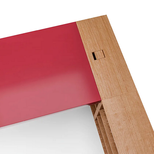Bureau rectangulaire avec bibliothèque en bois CASSINA LC16 016 usine CASSINA de l'Italie. Foto №3