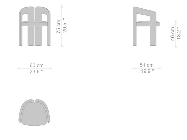 Fauteuil en tissu avec housse amovible CASSINA Dudet usine CASSINA de l'Italie. Foto №3