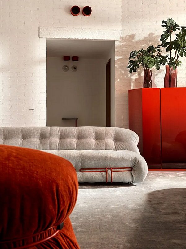 Canapé en tissu Soriana CASSINA 944 usine CASSINA de l'Italie. Foto №13