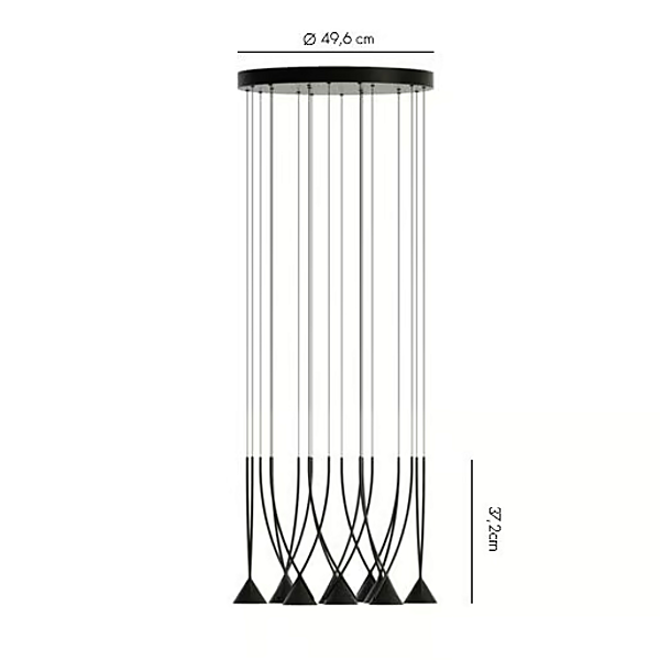 Suspension en verre recyclé et nylon AXOLIGHT Jewel usine Axolight de l'Italie. Foto №12