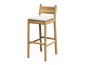 Tabouret de jardin en bois avec dossier Apache Atmosphera