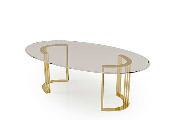 Table à manger ovale en verre Symphony Infinity Bizzotto Italia usine Bizzotto Italia de l'Italie. Foto №1