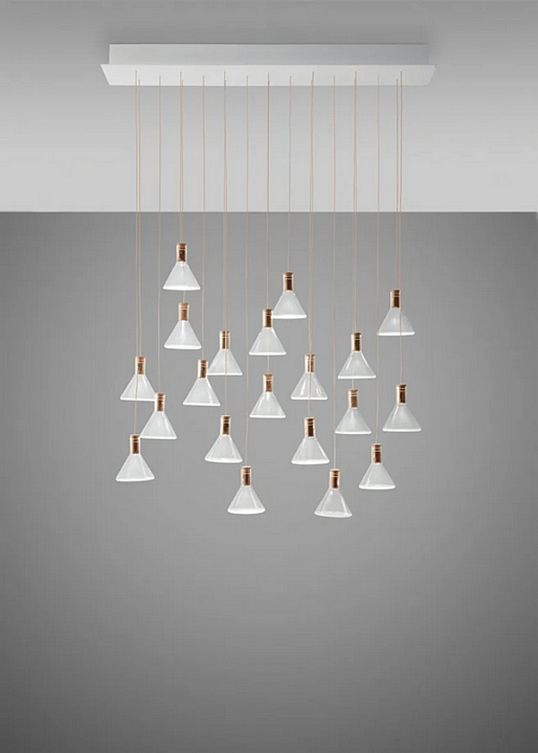 Suspension en verre borosilicate LED Multispot Polair Fabbian usine Fabbian de l'Italie. Foto №4
