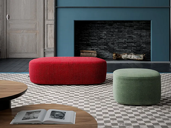Pouf rectangulaire en tissu rembourré Liu Jo Living Collection usine Liu Jo Living Collection de l'Italie. Foto №5