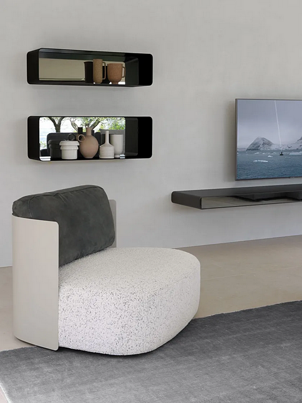 Fauteuil en tissu avec housse amovible Flou Pierre usine Flou de l'Italie. Foto №2