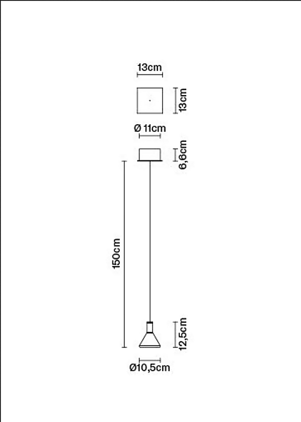 Suspension en verre borosilicate LED Multispot Polair Fabbian usine Fabbian de l'Italie. Foto №6