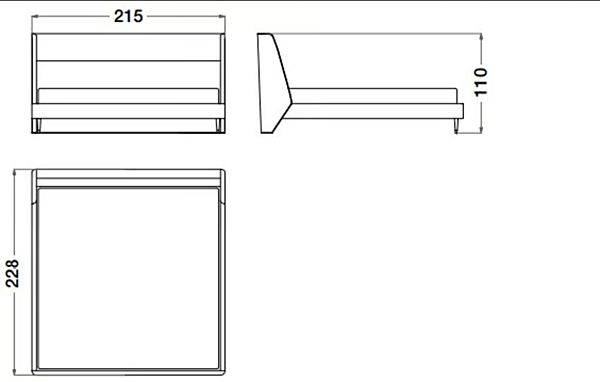 Lit double en cuir avec tête de lit rembourrée Sesto Senso CPRN HOMOOD S500, S501, S502 usine CPRN HOMOOD de l'Italie. Foto №7