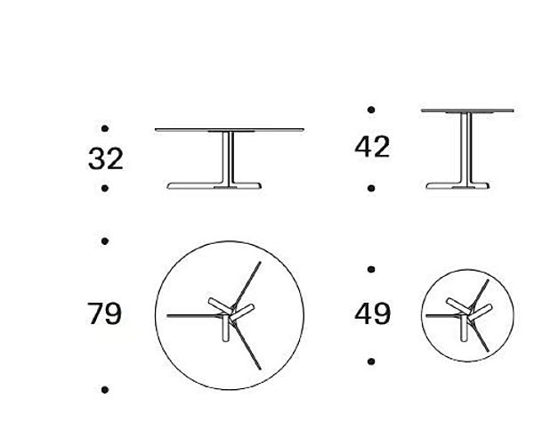 Table d'appoint ronde en HPL pour jardin Saba usine SABA de l'Italie. Foto №5