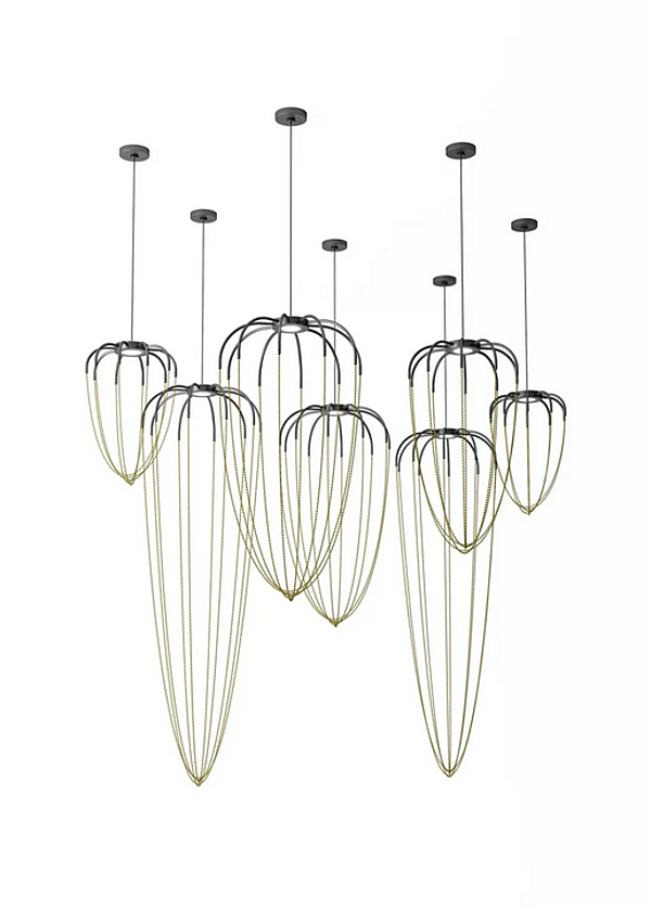 Suspension en aluminium LED Alysoid AXOLIGHT SPALYS34, SPALYS43, SPALY51P, SPALY5G usine Axolight de l'Italie. Foto №7