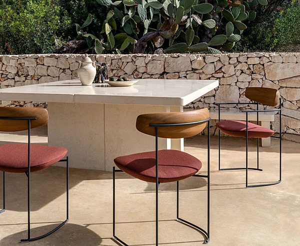 Chaise de jardin à base patin en aluminium Keel 922 Out Potocco 922-OUT usine POTOCCO de l'Italie. Foto №3