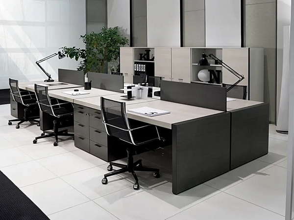 Étagère de bureau modulaire en bois I 4 Mariani Blade usine i 4 Mariani de l'Italie. Foto №3