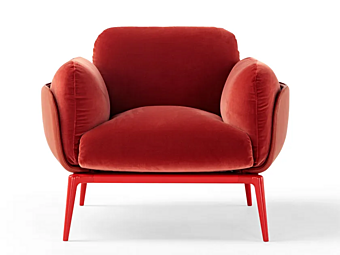 Fauteuil avec accoudoirs en tissu AMURA Brooklyn AM080.007 Fauteuil avec accoudoirs en tissu AMURA Brooklyn AM080.007 usine AMURA de l'Italie