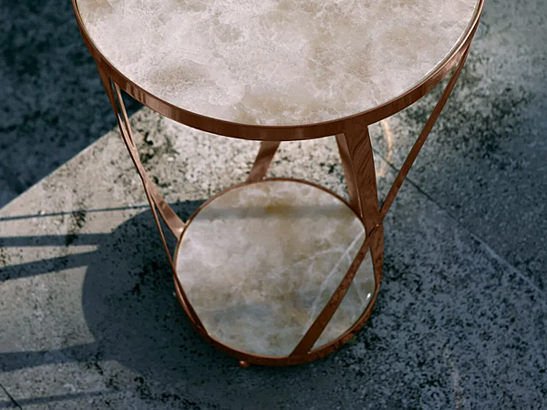 Table d'appoint ronde en onyx Savio Firmino 3634 usine SAVIO FIRMINO de l'Italie. Foto №4