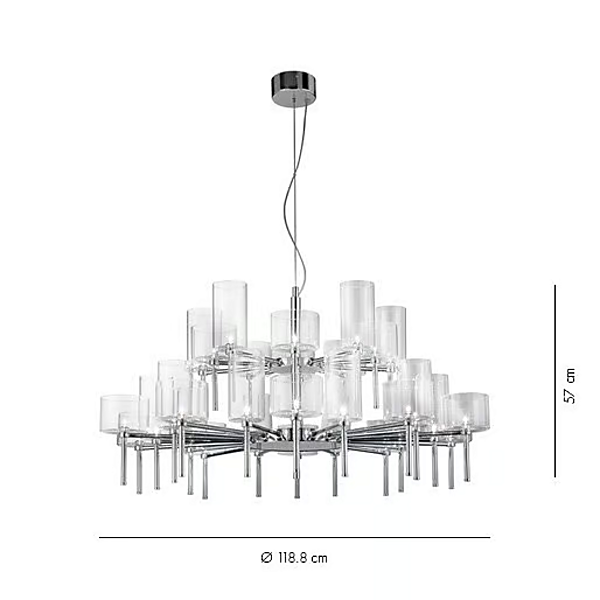 Lustre en cristal Spillray AXOLIGHT SP SPIL 30 usine Axolight de l'Italie. Foto №6