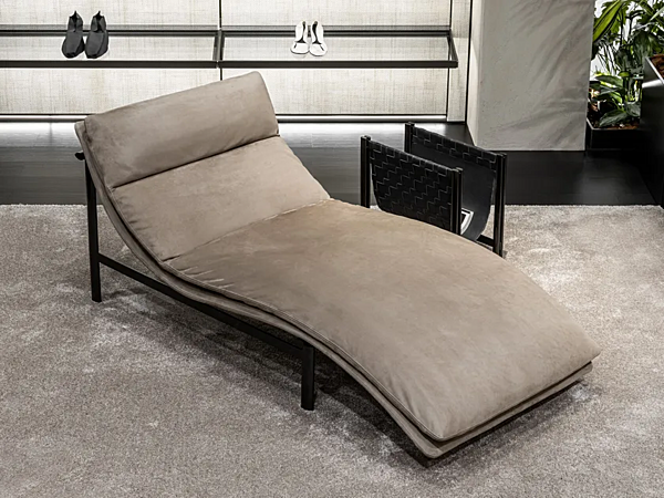 Chaise longue rembourrée Baltimora en tissu MisuraEmme usine MisuraEmme de l'Italie. Foto №3