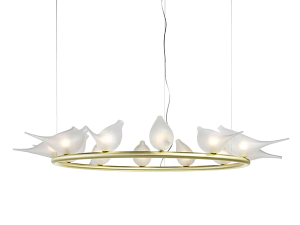 Suspension en verre soufflé fait main Light of Love 12 MULTIFORME SS3380-12 usine MULTIFORME de l'Italie. Foto №1