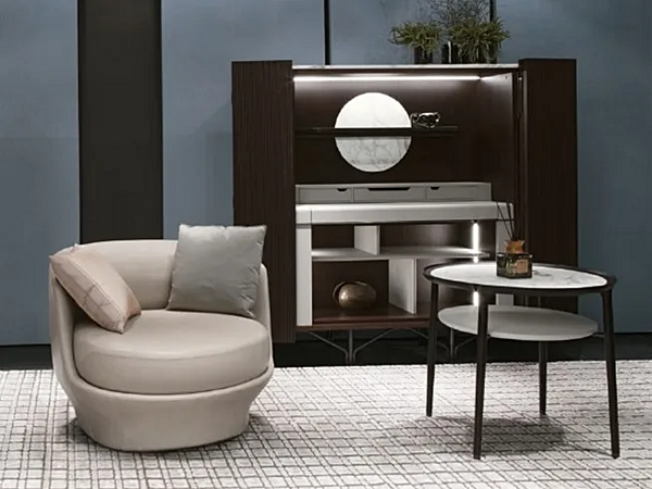 Table basse ronde en bois GIORGETTI collection Romeo 53405, 53415 usine GIORGETTI de l'Italie. Foto №3