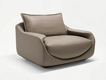 Fauteuil en cuir avec accoudoirs Martini GIORGETTI 69880