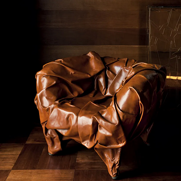 Fauteuil en tissu avec accoudoirs Grinza Edra GRZ010 usine EDRA de l'Italie. Foto №4