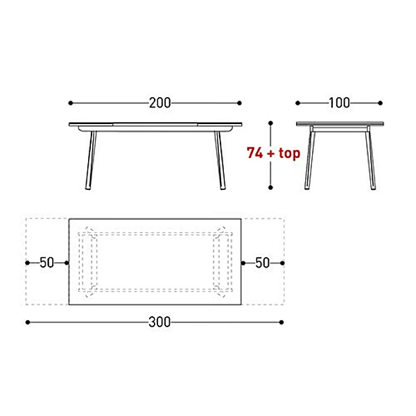 Table de jardin extensible en aluminium laqué EMMA VARASCHIN usine VARASCHIN de l'Italie. Foto №3