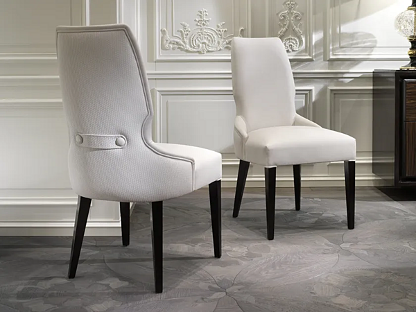 Chaise en cuir rembourrée Segreti S90 ARTE BROTTO S90 usine Arte Brotto de l'Italie. Foto №1