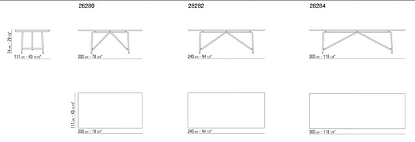 Table rectangulaire en placage de bois FLEXFORM Any Day usine FLEXFORM de l'Italie. Foto №4