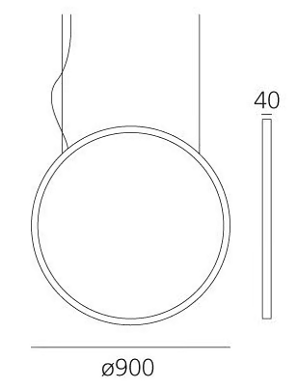 Suspension extérieure en aluminium LED Artemide O T072130, T072030, T072230 usine Artemide de l'Italie. Foto №9