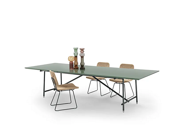 Table rectangulaire en placage de bois FLEXFORM Any Day usine FLEXFORM de l'Italie. Foto №3