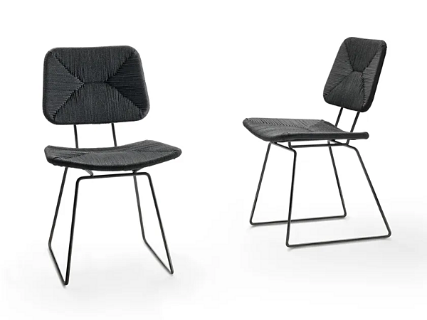 Chaise à base glissante en tissu FLEXFORM Echoes usine FLEXFORM de l'Italie. Foto №1