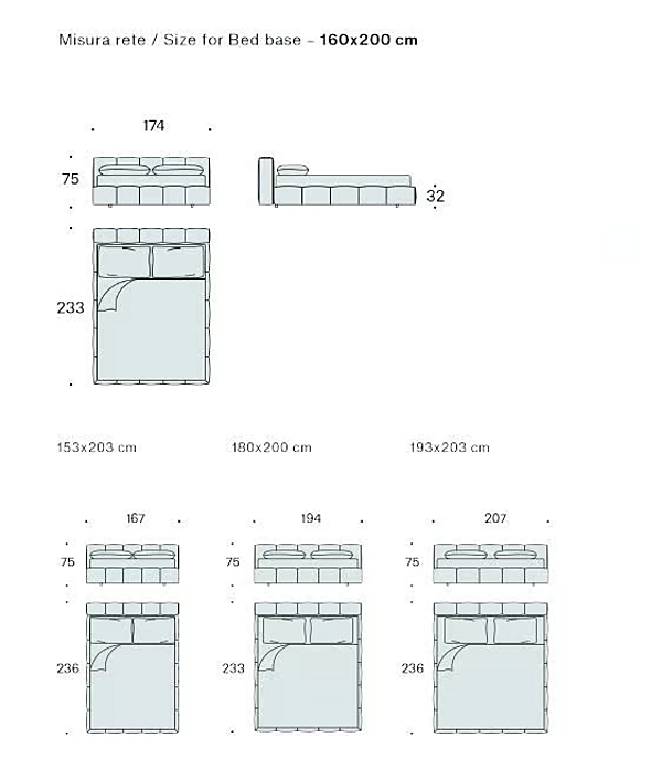 Lit de rangement en tissu rembourré Pixel Box Saba usine SABA de l'Italie. Foto №5