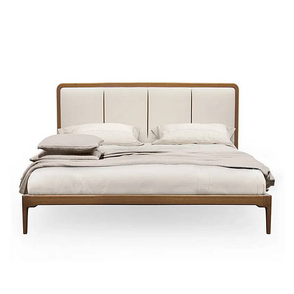 Lit en bois avec tête de lit rembourrée Julia FORMITALIA usine FORMITALIA de l'Italie. Foto №2