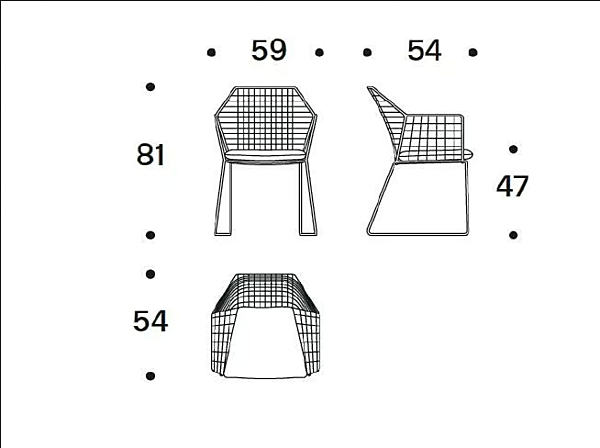 Chaise de jardin en tissu avec accoudoirs Saba New York Soleil usine SABA de l'Italie. Foto №5