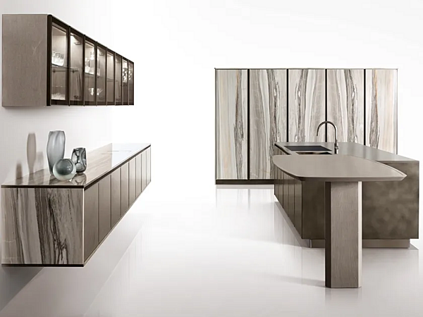 Cuisine en bois avec poignées intégrées GIORGETTI GK 02 usine GIORGETTI de l'Italie. Foto №2