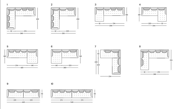 Canapé en tissu ou cuir Shiki ZANOTTA usine ZANOTTA de l'Italie. Foto №6