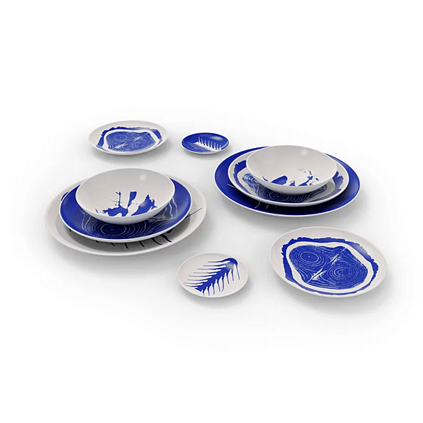 Assiette en porcelaine de remplacement set de 2 Neige CASSINA GNR CP 03 usine CASSINA de l'Italie. Foto №8
