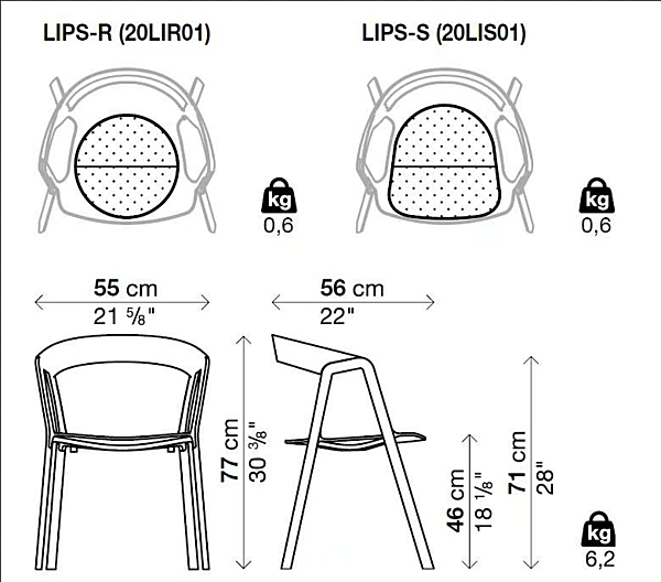 Chaise empilable en polypropylène Compas Kristalia usine Kristalia de l'Italie. Foto №16